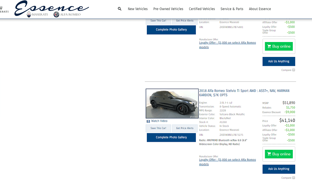 Up To 9000 Discount On 2018 Alfa Romeo Stelvio Share