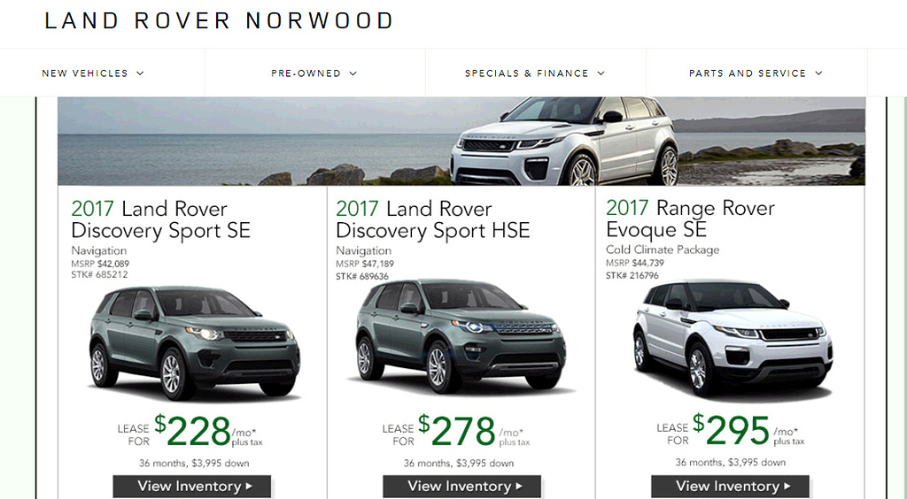 Land rover Evoque and Discovery deals Share Deals & Tips FORUM LEASEHACKR