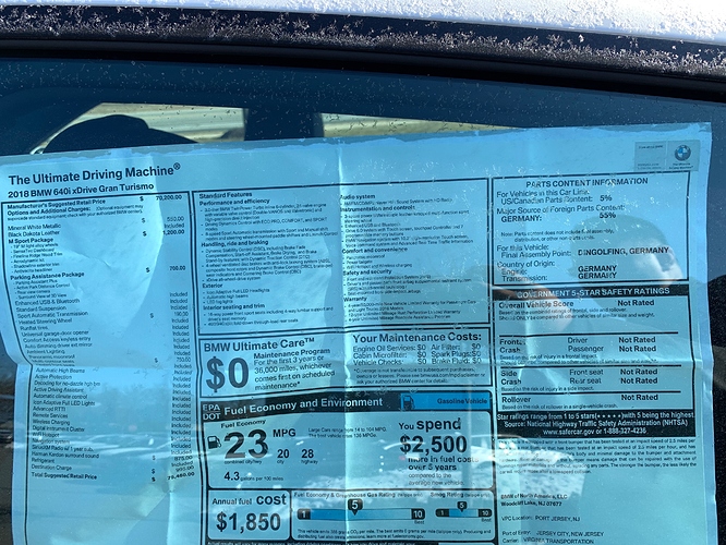 Sold 18 Bmw 640gt Demo 75k Msrp Sold Marketplace Leasehackr Forum