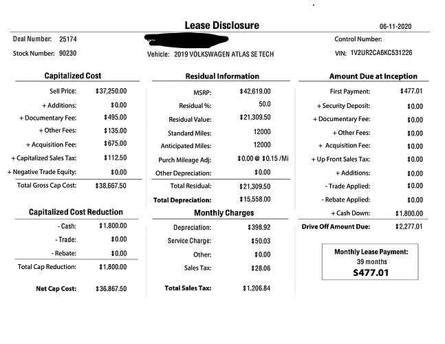 Shopping 2019 Left Over Vw Atlas Se W Tech Ask The Hackrs Leasehackr Forum