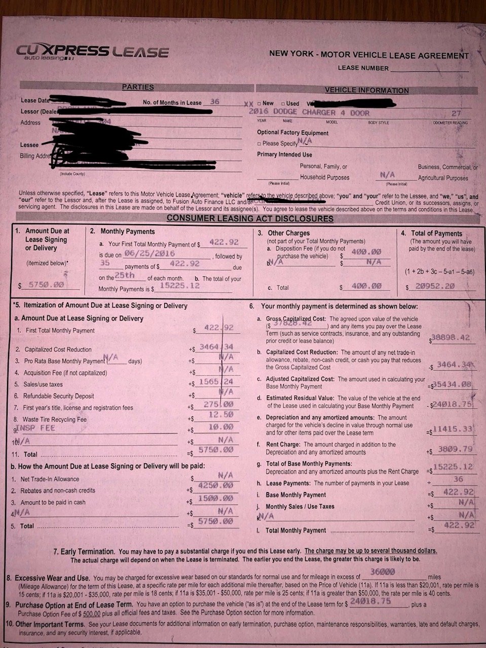 Question s With Past Lease Ask The Hackrs Leasehackr Forum