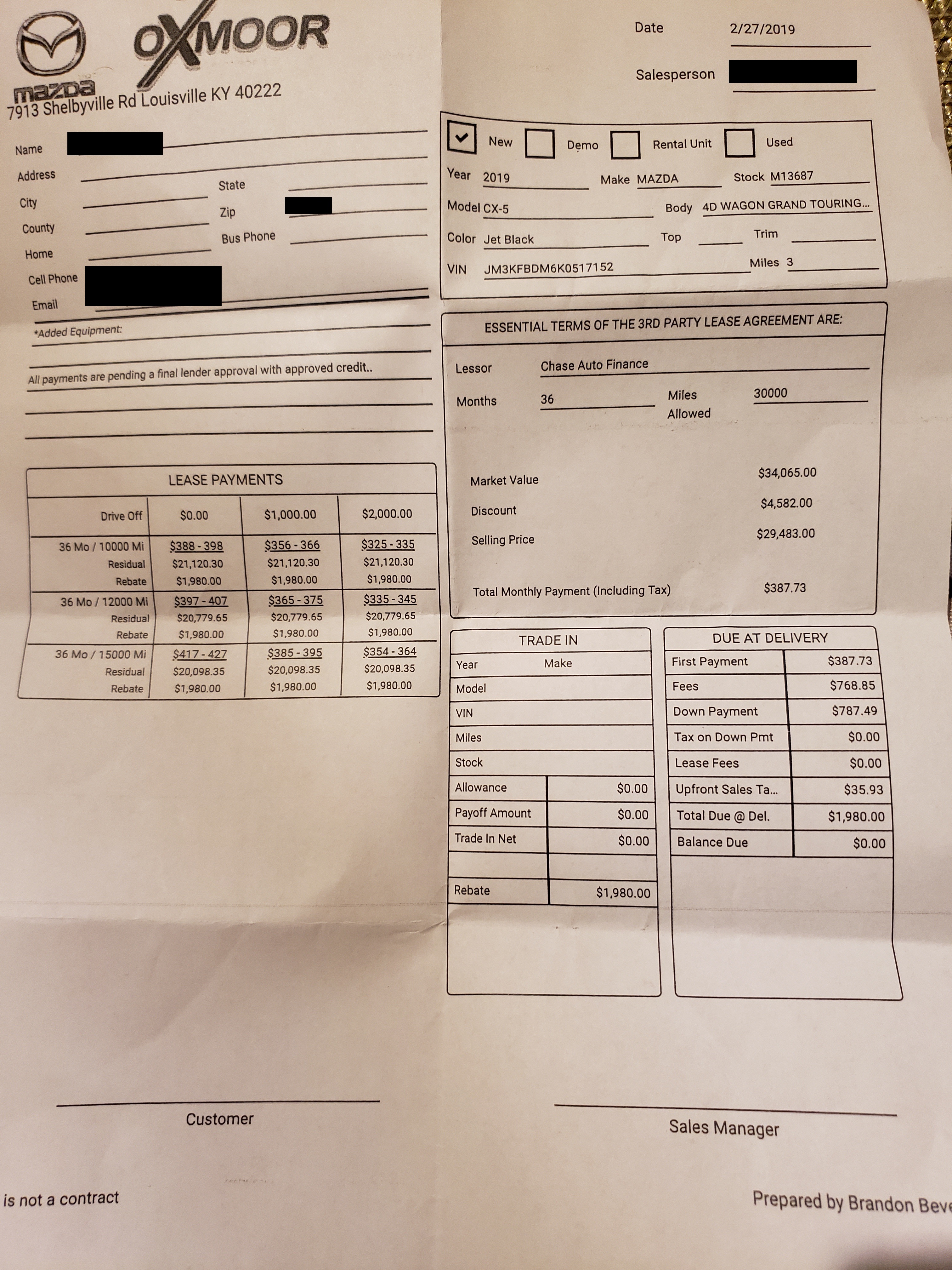 2019 Mazda Cx 5 Gt 388 Mo Decent Deal Ask The Hackrs Leasehackr Forum